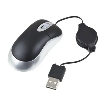 Nešiojamas Kompiuteris Notebook USB 2.0/1.1 Pelės Ištraukiama Slim USB Optical Scroll Mouse Nešiojamas PC Optinis Jutiklis, 800dpi