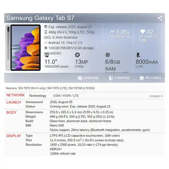 3D Atspausdintas Case For Samsung Galaxy Tab S7 T870 T875 Padengti Fundas Smart PU odos Kortelės lizdas Stovėti Tabletės +filmas