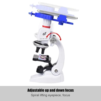 Mikroskopo Komplektas Lab LED 100X-400X-1200X Namo Mokykla, Mokslas, Švietimo Žaislas Dovana Rafinuotas Biologinis Mikroskopas Vaikams Vaiką
