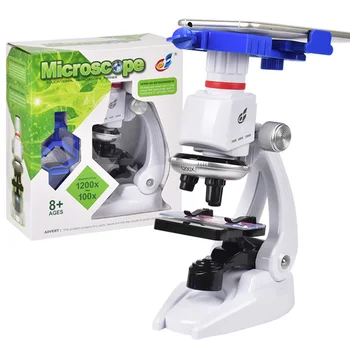 Mikroskopo Komplektas Lab LED 100X-400X-1200X Namo Mokykla, Mokslas, Švietimo Žaislas Dovana Rafinuotas Biologinis Mikroskopas Vaikams Vaiką