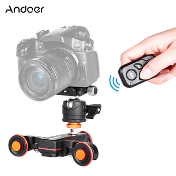 Andoer L4 PRO Variklio Fotoaparato Vaizdo Dolly Elektros Bėgių Svirties Belaidžio Nuotolinio Valdymo Ballhead Adapteris Canon Nikon Sony