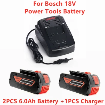 Aleaivy 18V 6.0 Įkraunama Li-ion Baterija Bosch 18V elektrinių Įrankių Atsarginės 6000mah Nešiojamų Pakeitimo BAT609 Lemputė