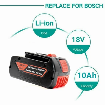 Aleaivy 18V 6.0 Įkraunama Li-ion Baterija Bosch 18V elektrinių Įrankių Atsarginės 6000mah Nešiojamų Pakeitimo BAT609 Lemputė