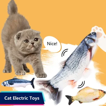 Elektroninių Naminių Kačių Žaislas Elektros Katžolių Žaislai USB Įkrovimo Modeliavimas Žuvų Žaislai, Šunų Kačių Kramtomoji Žaidžia Kandžioja Žaislą Dropshiping