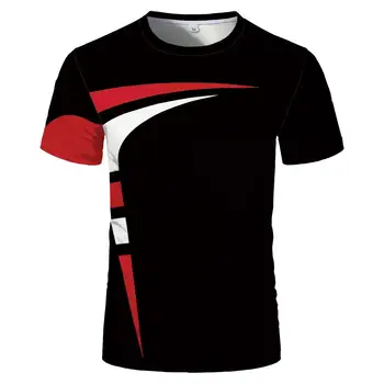 Vasaros aukštos kokybės gatvės stiliaus mados atsitiktinis sporto stiliaus, vyriški marškinėliai, raudoni marškinėliai, 3D atspausdintas vyriški marškinėliai drabužių