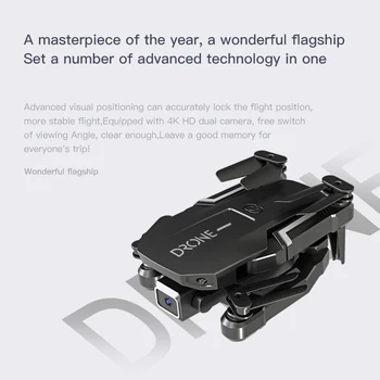 H3 Mini Drone Su Kamera 4K HD WiFi FPV RC Sraigtasparnis Aukščio Laikyti Quadcopter Realaus laiko Dėžė Nuotolinio Valdymo Žaislas Drones
