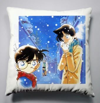 Anime, Manga, Detektyvas Conan Šilko pagalvių užvalkalai 40x40cm Pagalvės užvalkalą Padengti Sėdynės Patalynės, Pagalvėlių