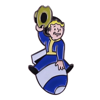 Fallout 4 ant garų Vault Boy Emalio pin