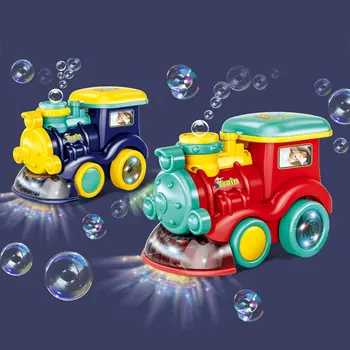 Vaikų Elektrinio Traukinio Burbulas Mašina Muzikos, Apšvietimo, Žaislų, Automatinė Burbulo Pūtimo Žaislai Vaikams