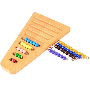 10vnt/Set Montessori Originali Granulių Laiptų Acessories Matematikos Manipulatives Darželį, Spalvingų Karoliukų Dovana Kūdikių Ankstyvojo Mokymosi