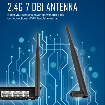 Profesinės Universalus Belaidis WIFI Antenos Stiprintuvas 2.4 GHz 7dBi WIFI Antenos Stiprintuvas WLAN RP-SMA f PCI Modemas Maršrutizatorius 25