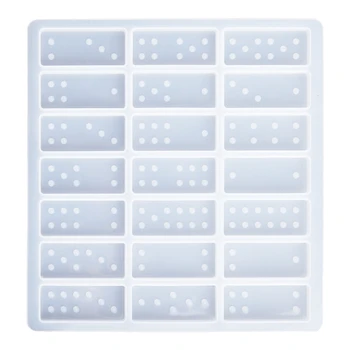 Domino Epoksidinės Dervos Pelėsių Domino Laikymo Dėžutė Papuošalų Atveju Turėtojas Liejimo Silikono Forma 