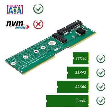 M. 2 NGFF B-Raktas SATA-Autobusų SSD su SATA3 Adapteris DDR Atminties Lizdas Plėtros Valdybos Pjesė Riser Card Bendradarbiavimą 2230 2242 2260 2280 M2 SSD