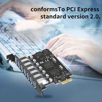 Super Greitis PCI-E, USB 3.0 PCI-E, USB Adapteris Valdybos USB 3.0 7 Uostų Plėtros Valdybos Jungtis su Vairuotoju CD Desktop