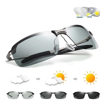 Sighttoo Photochromic Poliarizuoti Akiniai nuo saulės Anti-UV400 Vairavimo Akiniai Vyrams Vairuotojams Taurės Vyrų Derliaus Dekoratyvinių Akiniai
