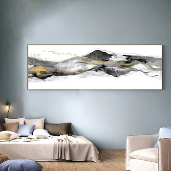 Šiuolaikinės Abstraktus Peizažas Naftos Tapyba ant Drobės, Plakatų ir grafikos Sienos Meno Aukso Kalnus Nuotraukos Kambarį Sienų Dekoras