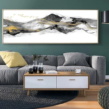 Šiuolaikinės Abstraktus Peizažas Naftos Tapyba ant Drobės, Plakatų ir grafikos Sienos Meno Aukso Kalnus Nuotraukos Kambarį Sienų Dekoras