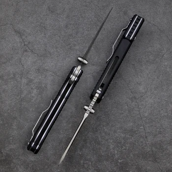 LENGREN naujas stilius AD15 sulankstomas peilis D2 ašmenys G10 Aliuminio rankena lauko Kempingas Medžioklės Išgyvenimo Taktika peiliukas