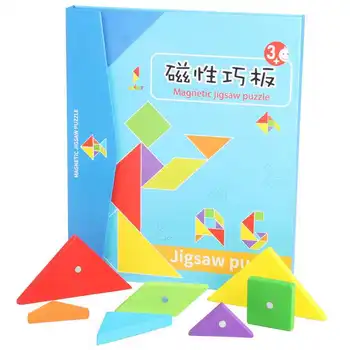 Ikimokyklinio Amžiaus Pradžioje Mokymosi Švietimo Vaikai Bay Magnetinė Dėlionė Vaikams, Žaislai, Knygos Magnetinės Plokštės Spalvą Knyga Tangram Dėlionės Valdyba