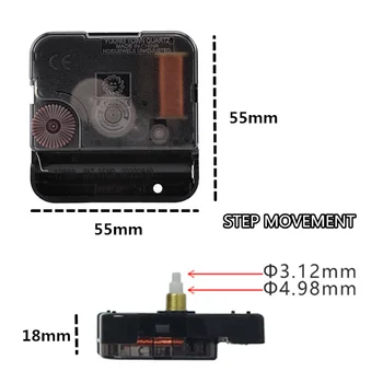 100sets/daug Kvarco Sieninis Laikrodis Mechanizmą Saulės 12888 velenas 8mm 12mm kaip 14mm 17mm 20mm 24mm 