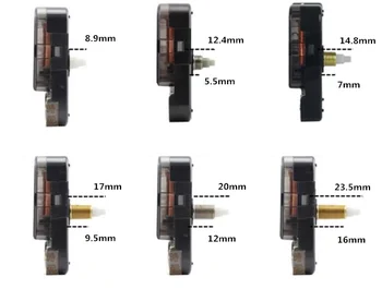 100sets/daug Kvarco Sieninis Laikrodis Mechanizmą Saulės 12888 velenas 8mm 12mm kaip 14mm 17mm 20mm 24mm 