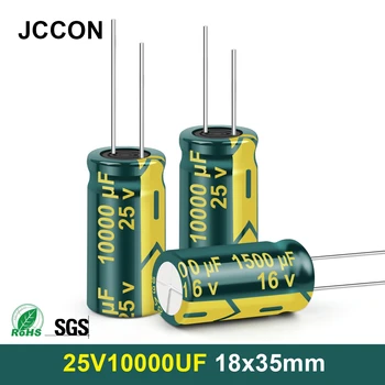 JCCON Aliuminio Elektrolitinių Kondensatorių 25V10000UF 18x35 Aukšto Dažnio Low ESR Kondensatoriai
