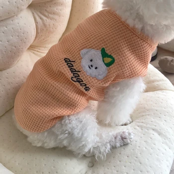 Korėjiečių Šunų Drabužius Vasarą Plonas Animacinių filmų T-shirt Teddy Vest Bichon 