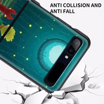 Mažasis Princas Ir Lapė Juoda PC Hard Cover For Samsung Galaxy Z Apversti 5G Mobilųjį Telefoną Atveju ZFlip 6.7