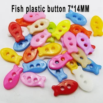 100VNT žuvų mygtuką spalvų, Dažytos, Plastikiniai karikatūros mygtukai kailio batai siuvimo vaikas drabužių priedų P-253h