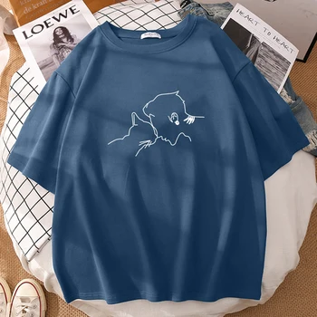 Juodas Mielas Katinas Su Gražus Vyras Spausdinti Vyrai T-Shirt Stilius Slim Marškinėliai Mados Minkštas Marškinėlius Paprastumo Kvėpuojantis Vyrai Tee Marškinėliai