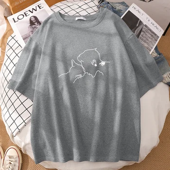 Juodas Mielas Katinas Su Gražus Vyras Spausdinti Vyrai T-Shirt Stilius Slim Marškinėliai Mados Minkštas Marškinėlius Paprastumo Kvėpuojantis Vyrai Tee Marškinėliai