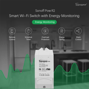 1-20pcs SONOFF POWR2 WiFi Smart Jungiklis 16A Nekilnojamojo Laikmatis Galia Priemonė Energijos Stebėti eWelink programa veikia Su Alexa 