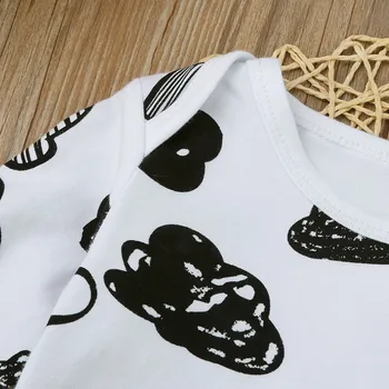 Berniuko drabužių Naujagimiui Baby Girl Berniukas Cloud Print T Shirt Viršūnes+Kelnės Komplektus Drabužių Rinkinys Kūdikių Drabužiai ropa bébés