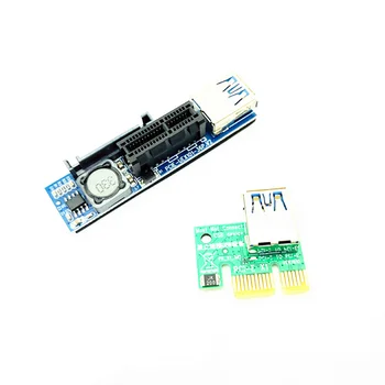 PCI-E Riser PCI Express 1X Stove Extender Kortelės Adapteris, 30cm USB3.0 ilgiklis PCIE X1 kad X1 Slot Jungtis Tinklo plokštė