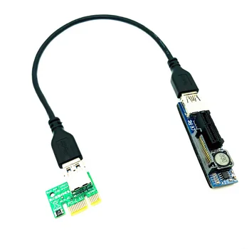 PCI-E Riser PCI Express 1X Stove Extender Kortelės Adapteris, 30cm USB3.0 ilgiklis PCIE X1 kad X1 Slot Jungtis Tinklo plokštė
